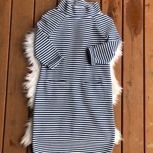 [Boden] Blue & White Striped Midi Dress - Size 6L
